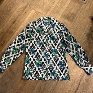 LAURA MAE vintage floral button up blouse, size small/medium
